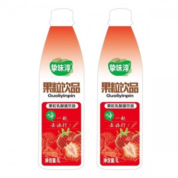 挚味淳果粒乳酸菌饮品草莓味1L