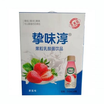 挚味淳果粒乳酸菌饮品草莓味310mlx8瓶